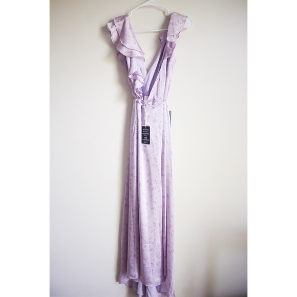 NWT Wayf Sylvia Sleeveless Ruffle Wrap Dress - Picture 2 of 9